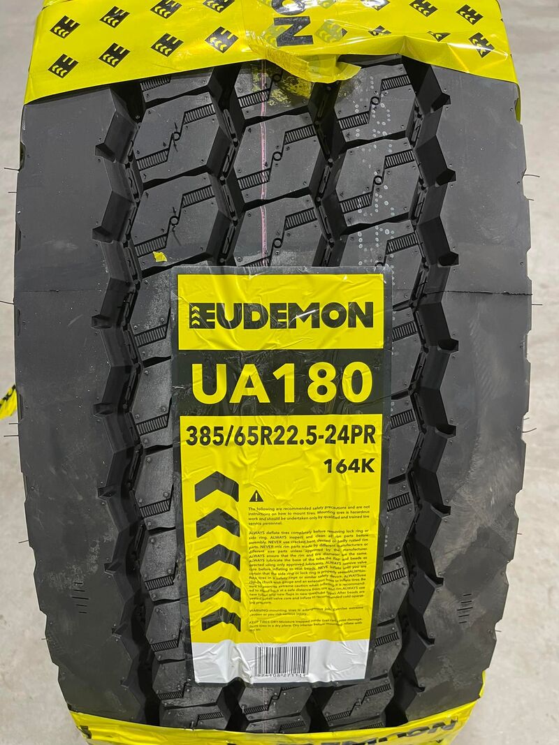 لاستیک یودمون/EUDEMON سایز 385/65R22.5 گل UA180 تریلی (یک جفت)